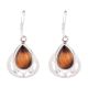92.5 Sterling Silver Earrings Oval Tigers Eye Teardrop Earrings