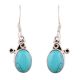 92.5 Sterling Silver Earrings Turquoise And Floral Carvings Dangle Earrings