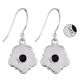 92.5 Sterling Silver Earrings Five Petals Flower Earrings