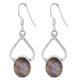 92.5 Sterling Silver Earrings  Brown Picasso Jasper Hook Earrings