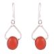 92.5 Silver Sterling Earrings Red Carnelian Daily Wear Earrings