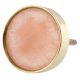 Pink Round Metal and Resin Drawer Knob