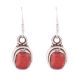 Sterling Silver Earrings Casual Wear Red Jasper Drop Earrings