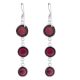 92.5 Sterling Silver Earrings  Pink Tourmaline Dangle Earrings