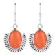 92.5 Sterling Silver Earrings Half Moon Carnelian Drop Earrings