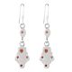 92.5 Sterling Silver Earrings  Red Garnet Natural Stones Earrings
