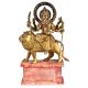 Goddess Brass Durga Ma Statue Decorated With Jewelry