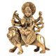 Brass Durga Statue Tranquil Durga Rides Her Fierce Vahana