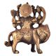 Brass Durga Statue Lord Bhagwati Seated On Lion Idol