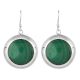 Fancy Malachite 92.5 Silver Earrings Hook Earrings