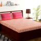 Bombay Dyeing  Pink And Orange Abstract 120 TC Cotton Double 1 Bedsheet With 2 Pillow Covers