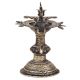 Handcrafted Ritual Brass Oil Lamp Diya StandÂ With Several  Peacock Figurines