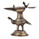 Indian Dokra Brass Oil Lamp Hand Crafted Peacock Oil Lamp