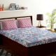 Bombay Dyeing  Blue Red Abstract 180 TC Cotton Double 1 Bedsheet With 2 Pillow Covers