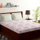 Bombay Dyeing Pink White Big Floral 180 TC Cotton Double 1 Bedsheet With 2 Pillow Covers