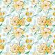 Bombay Dyeing Yellow Blue Floral 180 TC Cotton Double 1 Bedsheet With 2 Pillow Covers