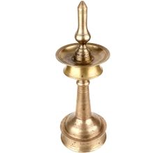 Brass Oil Lamp South Indian Nilavilakku Lamp With Stand