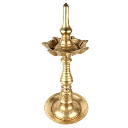 Brass Oil Lamp Diwali Vilakku Nilavilakku Puja Oil Lamp