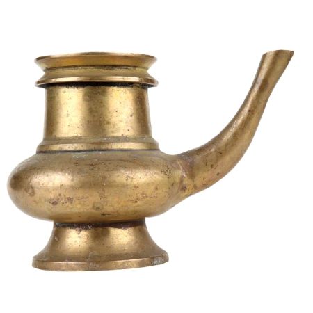 Handmade Brass Puja Water Pot With A Stout