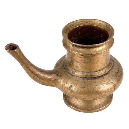 Handmade Brass Puja Water Pot With A Stout