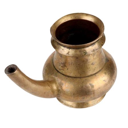 Handmade Brass Water Pot With A Long Stout