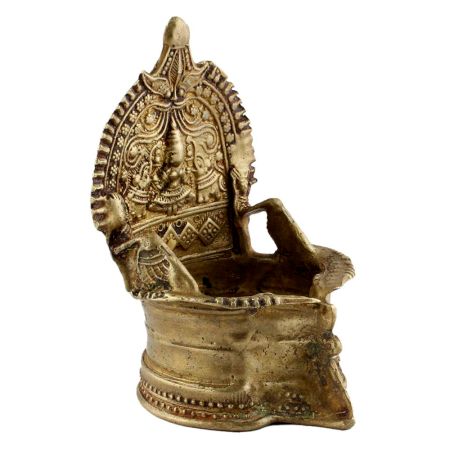 Hand Crafted Brass Oil Lamp for Diwali Pujan