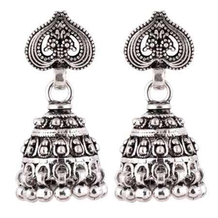 92.5 Sterling Silver Earrings Ethnic Daily Wear Jhumki Earrings