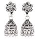 92.5 Sterling Silver Earrings Jhumka Tribal  Jhumkis With Floral Design
