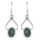 92.5 Sterling Silver Earrings Single Green Malachite Everyday Wear Earrings