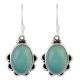 92.5 Sterling Silver Earrings Floral Oval Agate Earrings for Girls