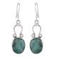 92.5 Sterling Silver Earrings Floral Oval Malachite Drop Earrings for Girls