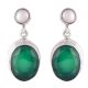 92.5 Sterling Silver Earings Pearl And Onyx Drop Earrings For Women