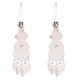 92.5 Sterling Silver Earrings  Pink Rose Quartz Chandelier Earrings