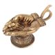 Brass Oil Lamp Two Hands Holding  Oil Lamp With Handle