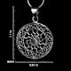92.5 Sterling Silver Pendant Round Jali Design Metal Charms Pendant