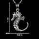 925 Sterling Silver Sea Horse Charm Pendant For Necklace
