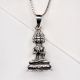 92.5 Sterling Silver Five Headed Gautam Budh In Meditation Pose Pendant