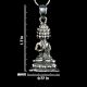 92.5 Sterling Silver Five Headed Gautam Budh In Meditation Pose Pendant