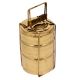 Brass Tiffin Box With Three Compartments And Handle