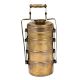 Brass Tiffin Box With Three Container Kitchen Decoration Box