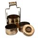 Brass Tiffin Box With Three Container Kitchen Decoration Box
