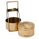 Small Brass Indian Two Compartment Tiffin Box Set (or Dabba)