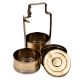 Handcrafted Brass Three Compartment Tiffin Box