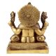 Handmade Brass Ganesha Statue With Pillows Blessing God Figurine