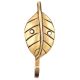 Single Brass Leaf Wall Hook