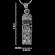92.5 Sterling Silver Pendant Tubular Shape With Floral Design