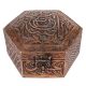 Copper Storage Box Embossed Six Sided Handmade Box