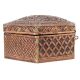 Copper Storage Box Embossed Six Sided Handmade Box