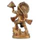 Brass Hanuman Worship Statue Holding Dronagiri Mountain