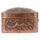 Copper Square  Shaped Storage Box  With Arabic Inscription